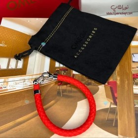 تصویر دستبند امگا رابر با قفل مشکی از استیل 