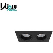 تصویر چراغ سقفی توکار 6002 شعاع+لامپ+سوکت 