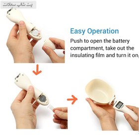 تصویر قاشق ترازو دیجیتال گربه (کنترل حجم غذا روزانه) Digital Spoon Scale