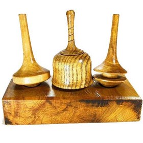 تصویر استند فرفره چوبی 3 عددی 