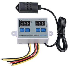تصویر ماژول ترموستات دما و رطوبت XK-W1099 220V محدوده اندازه گیری دما -20 درجه الی 80+ درجه و جریان خروجی 10 آمپر