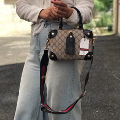 تصویر کیف زنانه گوچی Gucci کرم طرح مونوگرام | کیف دستی و دوشی شیک کد 1059 