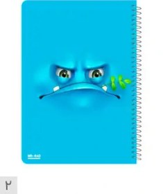 تصویر دفتر سیمی 50 برگ طرح ایموجی عصبانی مستر راد کد 156820 Mr Rad Notebook 50 Sheets Code 156820