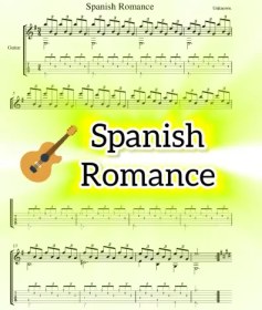 تصویر نت گیتار Spanish Romance به همراه تبلچر و اجرای نت 