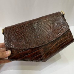 تصویر کیف دوشی چرم زنانه قهوه ای 