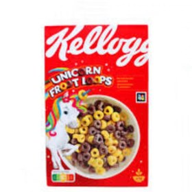 تصویر کورن فلکس صبحانه کلاگز Kelloggs مدل Unicorn Froot Loops حجم 375 گرم 