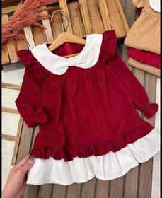 تصویر پیراهن پاپیون سفید - ۳ / قرمز 