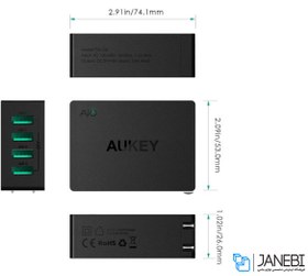 تصویر شارژر دیواری آکی Aukey PA-U36 Wall Charger 