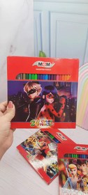 تصویر مدادرنگی 24 رنگ مقوایی MGM مداد رنگی 24 رنگ ام جی ام