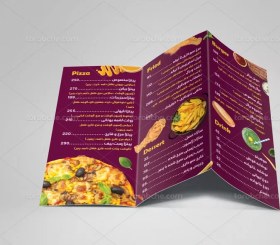 تصویر منوی سه لت فست فود 