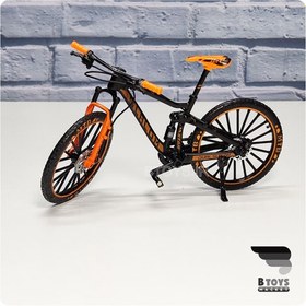 تصویر ماکت فلزی دوچرخه کوهستان نارنجی(Orange mountain bike) 