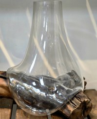 تصویر گلدان شیشه و چوب کد ۲۰۲ 