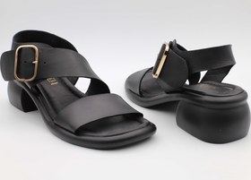 تصویر صندل پاشنه دار طبی راحتی چرم بروژ 