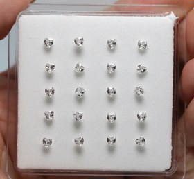 تصویر پیرسینگ بینی قلب نقره 