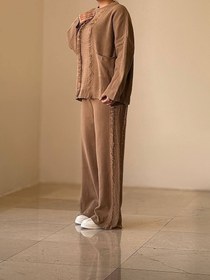 تصویر ست بافت دخترانه مدل یشیل 