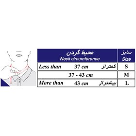 تصویر گردنبند طبی سخت چانه‌دار طب و صنعت ۵۰۴۰۰ rigid cervical collar with chin support tebosanat50400