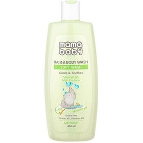 تصویر شامپو سر و بدن نوزاد مامابیبی 400 میل|mama baby shampoo hair body wash 