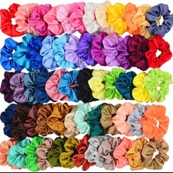 تصویر اسکرانچی کش مو ساتن معمولی رنگارنگی 