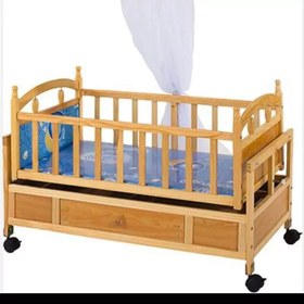 تصویر تخت گهواره چوبی 