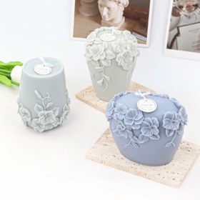 تصویر قالب شمع مدل باغ مارسلا مجموعه 3 عددی Silicone Candle Mold