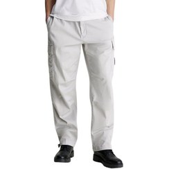 تصویر شلوار مردانه سفید کلوین کلین مدل Cotton Twill Cargo Pants 