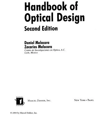 Optical Design Fundamentals For Infrared Systems 2nd