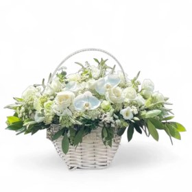 تصویر سبد کل سفید 