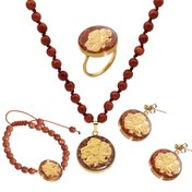 تصویر ست زنانه سنگ دلربا آجری ماه مرداد 