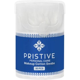 تصویر گوش‌ پاک‌کن آرایشی پریستیو 50 عددی PRISTIVE Makeup Cotton Swabs, 50 pcs