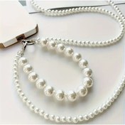 تصویر بند گردنی و دوشی مرواریدی موبایل 