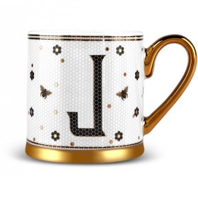 تصویر ماگ کاراجا حرف J حجم ۳3۰ میلی 