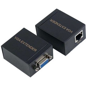 تصویر اکستندر VGA وی نت مدل V-EXVGA060 پشتیبانی تا 60 متر Vnet V-EXVGA060 VGA 60m With LAN Cable Extender