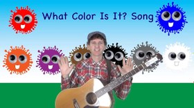 تصویر کلیپ آموزش زبان کودکان با مت What Color Is it Song Learn11Colors 