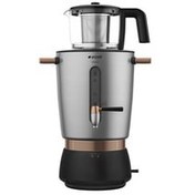 تصویر چای ساز سماور برقی استیل 2000 واتی با قوری شیشه ای Arçelik 