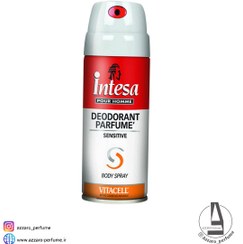 تصویر اسپری دئودورانت مردانه Pour Homme Vitacell حجم 150میل اینتسا Intesa Pour Homme Vitacell Deodorant Spray For Men 150ml