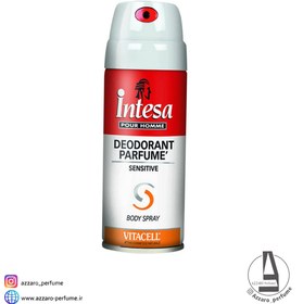 تصویر اسپری دئودورانت مردانه Pour Homme Vitacell حجم 150میل اینتسا Intesa Pour Homme Vitacell Deodorant Spray For Men 150ml