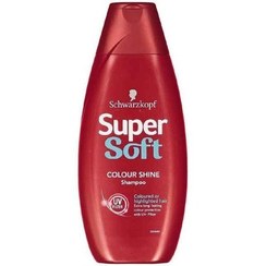 تصویر شامپو سوپر سافت شوارتسکف مدل COLOUR SHINE مناسب موی رنگ شده SCHWARZKOPF SUPER SOFT COLOUR SHINE SHAMPOO