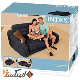 تصویر کاناپه بادی جدید دو نفره تخت خواب شو اینتکس ا کد intex 68566 کد intex 68566