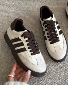 تصویر کتونی زنانه آدیداس سامبا کرم قهوه ای - ۳۷ adidas samba, bage and brown, size37_41