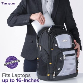 تصویر Targus Drifter II Laptop Bag 16 Inch Laptop Backpack, Padded Laptop and Document Compartment, Water Bottle Pockets, Reinforced Handles Laptop Case with Padded Back Panel Black/Gray (TSB238US) 