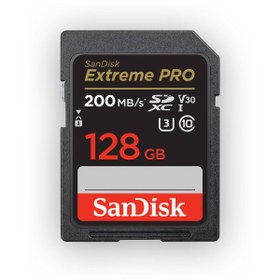 تصویر کارت حافظه Sandisk SD 128GB - 200MBs (1330x) 