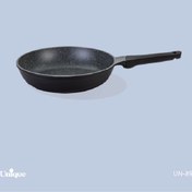 تصویر تابه گرانیت کفه چدن سایز 28 یونیک مدل u کد UN-8903 Granite pan with cast iron base, size 28, Unique model U, code UN-8903