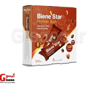 تصویر پروتئین بار اسپرسو بین استار Biene Star – بسته ۶ عددی 