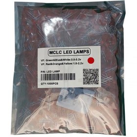 تصویر ال ای دی اوال قرمز پر نور مارک MCLC LED LAMPS بسته 1000 عددی 