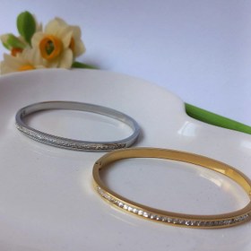 تصویر دستبند (بنگل) ظریف نگین (ارسال رایگان) 