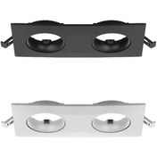 تصویر قاب هالوژن 2 خانه سفید و مشکی شعاع پارس مدل SP-A919X2 