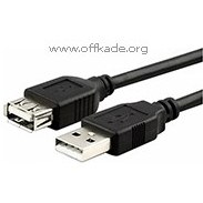 تصویر کابل 1.5 متری افزایش طول USB فلت ا USB Male to USB Female cable Flat USB Male to USB Female cable Flat