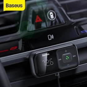 تصویر شارژر فندکی و اف ام پلیر بلوتوثی بیسوس T Shaped S-16 توان 15 وات Baseus S-16 T Shaped Car Bluetooth MP3 Player 15W