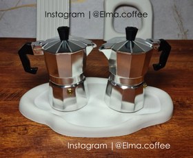 تصویر موکاپات تک ۱ کاپ ساده رنگ استیل قهوه ساز قهوه جوش روگازی Coffee maker