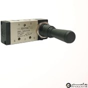 تصویر شیر دستی پیکانی پنوماتیک 1/4*5/2 برگشت فنر اس تی ان سی (STNC) TG2521B-08-SP 